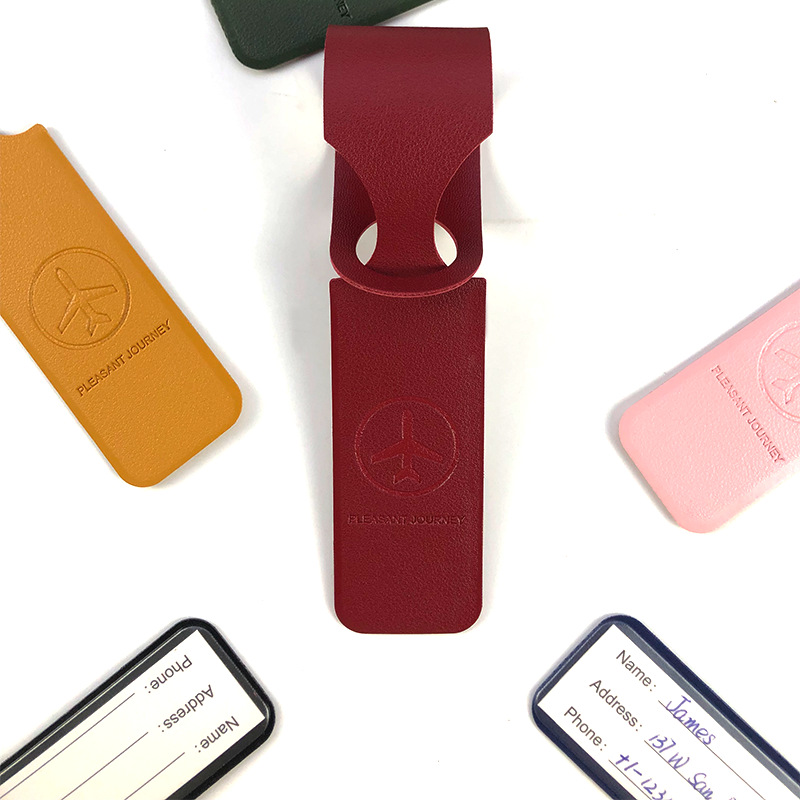 Longo PU Couro Bagagem Tag, Ma - Travel Accessories Long Flight avaliação e preço